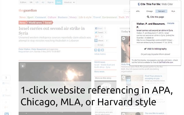 Cite This For Me: Web Citer de la boutique en ligne Chrome à exécuter avec OffiDocs Chromium en ligne