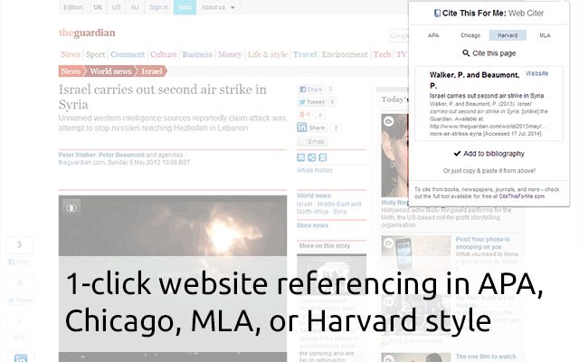 Cite This For Me: Chrome Web ストアの Web Citer を OffiDocs Chromium オンラインで実行する