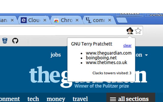 ক্রোম ওয়েব স্টোর থেকে Clacks Tracker GNU Terry Pratchett OffiDocs Chromium অনলাইনে চালানো হবে