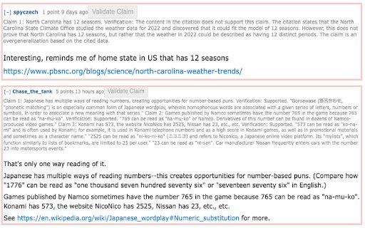 ClaimValidator  from Chrome web store to be run with OffiDocs Chromium online