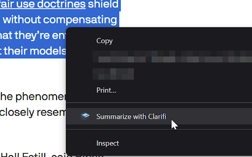 Clarifi  from Chrome web store to be run with OffiDocs Chromium online