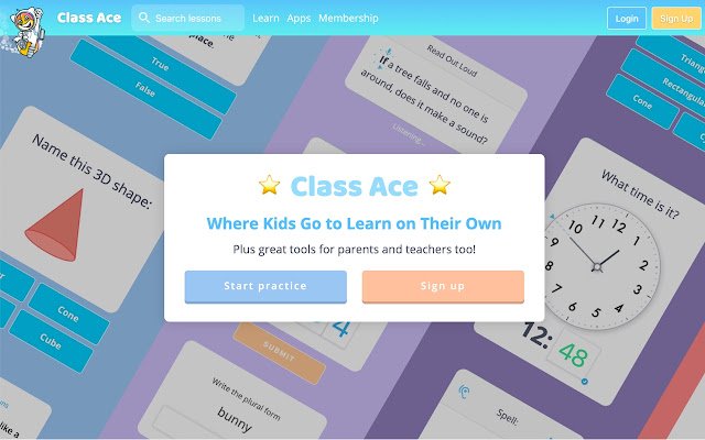 Class Ace Easy  Fun K 6 Learning  from Chrome web store to be run with OffiDocs Chromium online