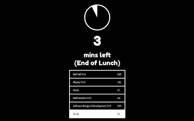 Class Countdown Extension  from Chrome web store to be run with OffiDocs Chromium online