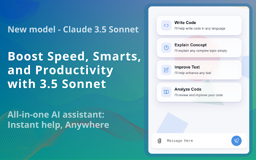 Claude 3.5 Sonnet  from Chrome web store to be run with OffiDocs Chromium online