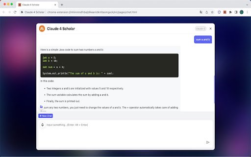 Claude 4 Scholar  from Chrome web store to be run with OffiDocs Chromium online