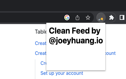 Clean Feed  from Chrome web store to be run with OffiDocs Chromium online