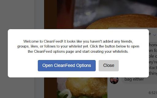 CleanFeed for Facebook  from Chrome web store to be run with OffiDocs Chromium online