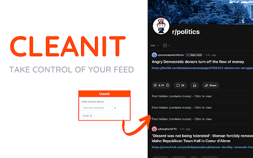 Cleanit  from Chrome web store to be run with OffiDocs Chromium online