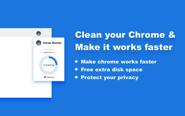 Clean Master: Chrome 웹 스토어에서 온라인으로 OffiDocs Chromium과 함께 실행되는 최고의 Chrome 캐시 클리너