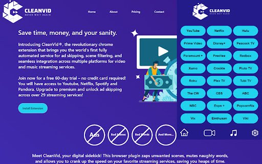 CleanVid  from Chrome web store to be run with OffiDocs Chromium online