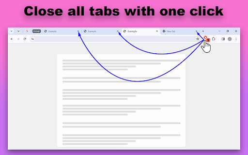 Clear all tabs  from Chrome web store to be run with OffiDocs Chromium online