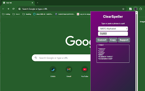 ClearSpeller  from Chrome web store to be run with OffiDocs Chromium online
