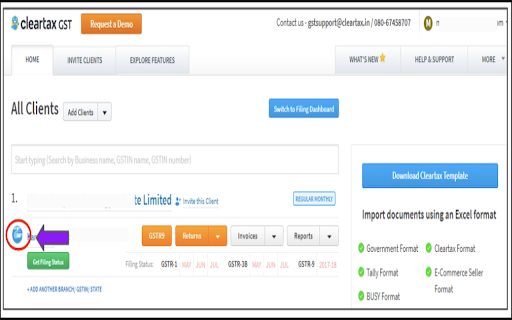 ClearTax Assistant  from Chrome web store to be run with OffiDocs Chromium online