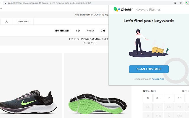 Clever Ads Keyword Planner из интернет-магазина Chrome будет работать с OffiDocs Chromium онлайн