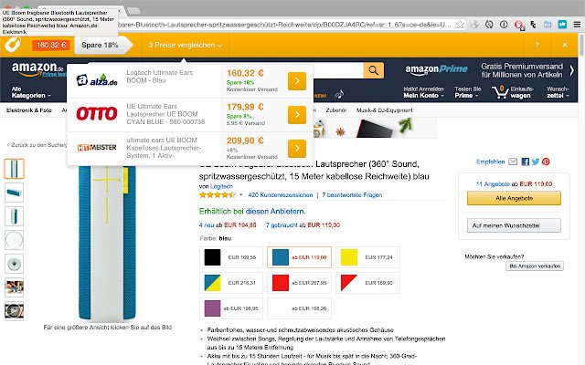 Cleverkaufen.de Preisvergleich uit de Chrome-webwinkel wordt uitgevoerd met OffiDocs Chromium online