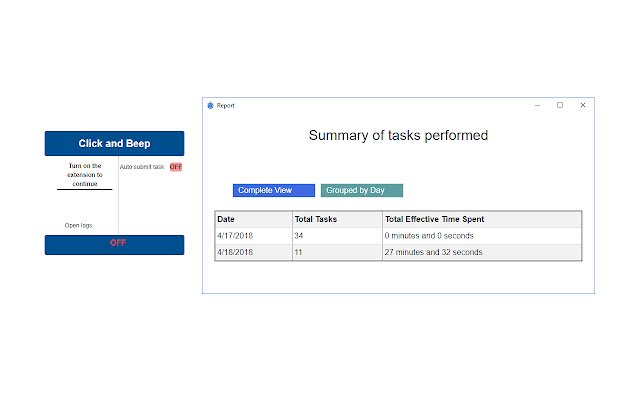 Click and Beep  from Chrome web store to be run with OffiDocs Chromium online
