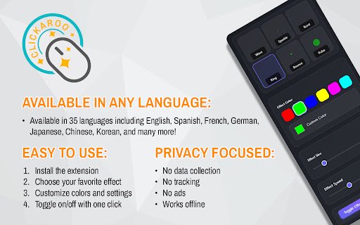 Clickaroo Mouse Effect Designer  from Chrome web store to be run with OffiDocs Chromium online