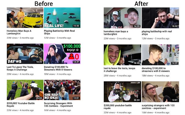 Clickbait Remover for Youtube  from Chrome web store to be run with OffiDocs Chromium online