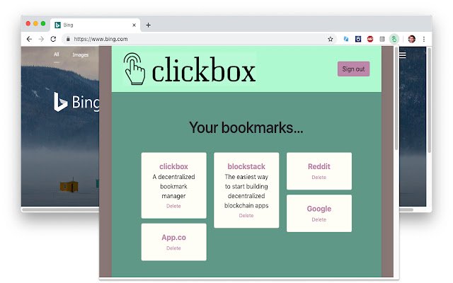 clickbox.link mula sa Chrome web store na tatakbo sa OffiDocs Chromium online