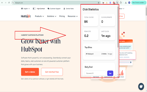 Click Counter Pro  from Chrome web store to be run with OffiDocs Chromium online