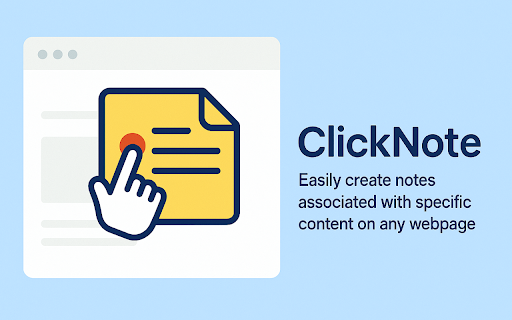 ClickNote Contextual Web Notes  from Chrome web store to be run with OffiDocs Chromium online