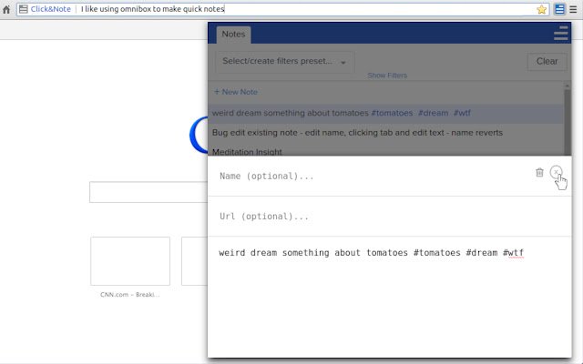 ClickNote Notes Vault از فروشگاه وب Chrome برای اجرای آنلاین با OffiDocs Chromium