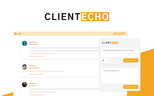 ClientEcho  from Chrome web store to be run with OffiDocs Chromium online