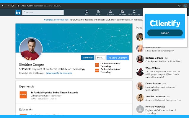 Clientify Prospector  from Chrome web store to be run with OffiDocs Chromium online
