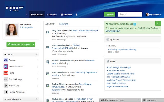 Client Portal, File Sharing and Teamwork app  from Chrome web store to be run with OffiDocs Chromium online