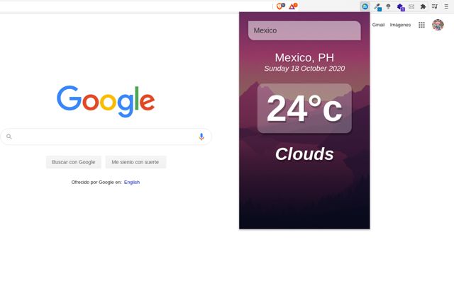 Clima en Mexico  from Chrome web store to be run with OffiDocs Chromium online