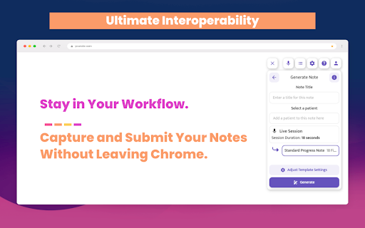 Clinical Notes AI  from Chrome web store to be run with OffiDocs Chromium online
