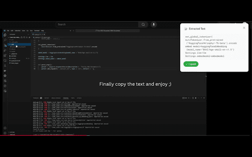 Clip2Code  from Chrome web store to be run with OffiDocs Chromium online