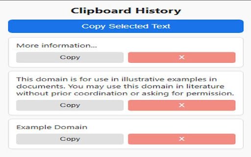 Clipboard History  from Chrome web store to be run with OffiDocs Chromium online