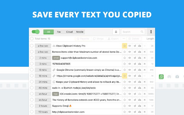 Clipboard History Pro: best productivity tool  from Chrome web store to be run with OffiDocs Chromium online