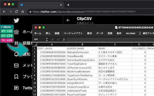 ClipCSV  from Chrome web store to be run with OffiDocs Chromium online