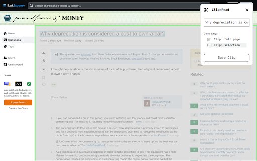 ClipNRead: The Universal Web Clipper  from Chrome web store to be run with OffiDocs Chromium online