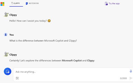 Clippy Pilot  from Chrome web store to be run with OffiDocs Chromium online