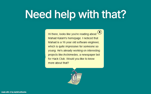 Clippy Two  from Chrome web store to be run with OffiDocs Chromium online