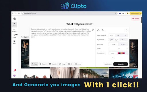 Clipto Copy Prompts to AI Images in One Click  from Chrome web store to be run with OffiDocs Chromium online