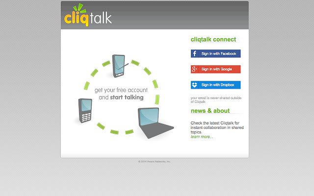 Cliqtalk  from Chrome web store to be run with OffiDocs Chromium online