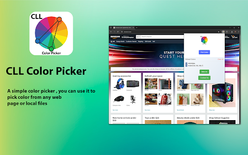 CLL Color Picker  from Chrome web store to be run with OffiDocs Chromium online