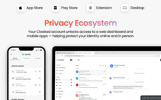 Cloaked Privacy  Password Manager  from Chrome web store to be run with OffiDocs Chromium online