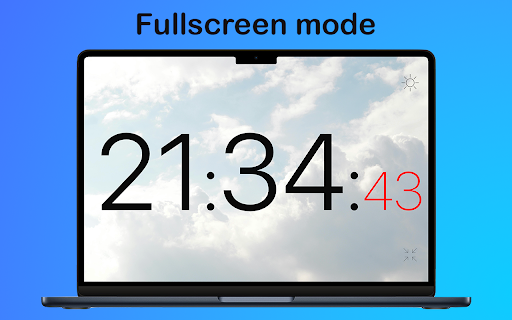 Clock Tab  from Chrome web store to be run with OffiDocs Chromium online