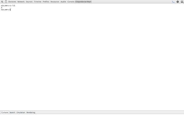 ClojureScript REPL (Self Hosting)  from Chrome web store to be run with OffiDocs Chromium online