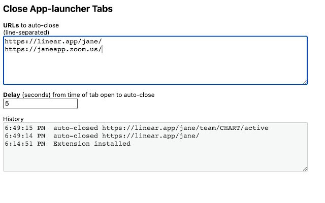 Close App launcher Tabs  from Chrome web store to be run with OffiDocs Chromium online