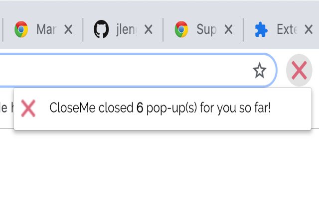 CloseMe từ cửa hàng Chrome trực tuyến sẽ được chạy bằng OffiDocs Chrome trực tuyến