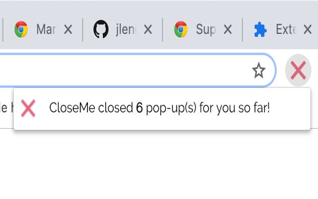 CloseMe ze sklepu internetowego Chrome można uruchomić z OffiDocs Chromium online