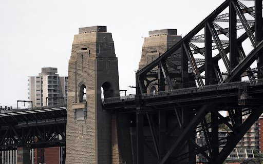 Close up of the Sydney Harbour Bridge  from Chrome web store to be run with OffiDocs Chromium online