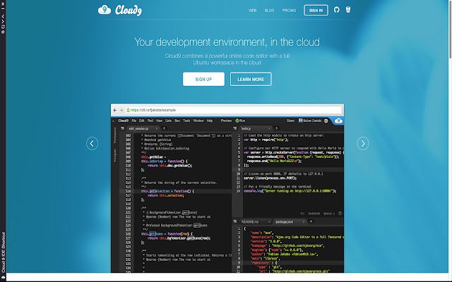 Cloud 9 IDE Shortcut  from Chrome web store to be run with OffiDocs Chromium online