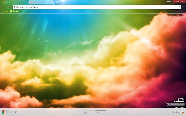 Cloud Colors 1366*768 uit de Chrome-webwinkel wordt uitgevoerd met OffiDocs Chromium online